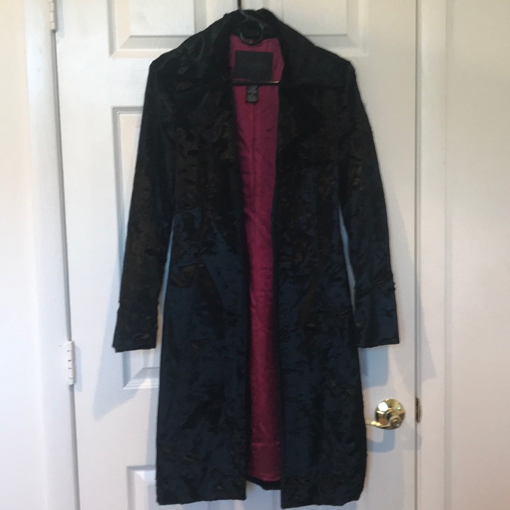 Guess Collection Crushed Velvet 3/4 length coat